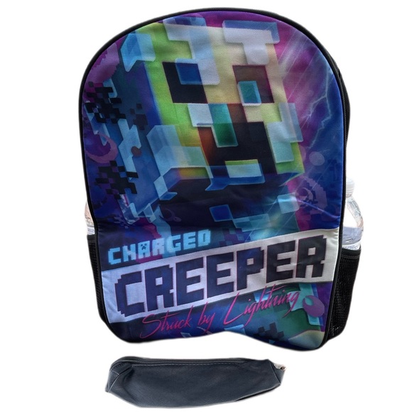 Minecraft Creeper Surreal Graphic 3D Backpack - Picture 7 of 7